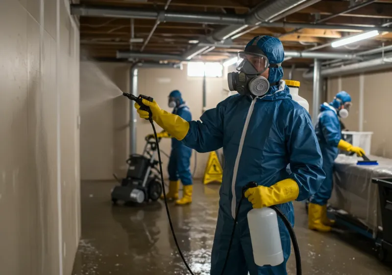 Basement Sanitization and Antimicrobial Treatment process in Ripley County, IN